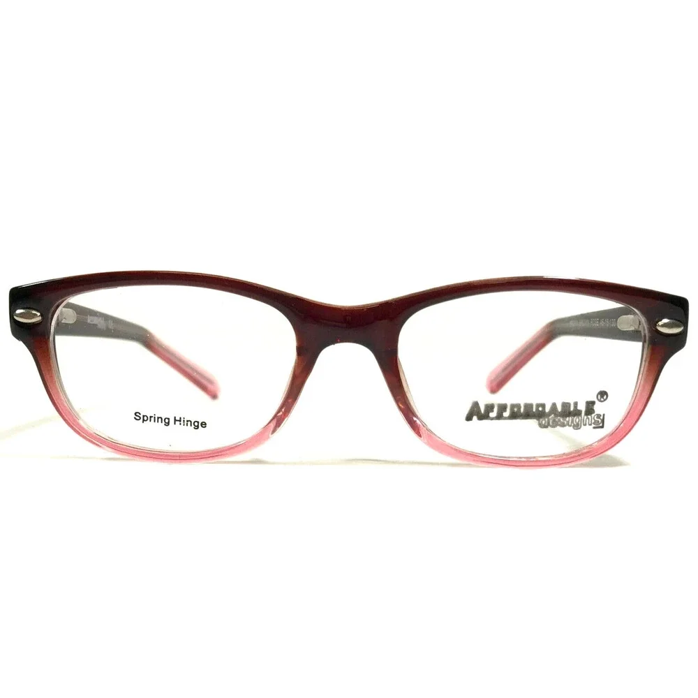 Affordable Designs Eyeglasses Frames BRONX BROWN ROSE Cat Eye Full Rim 46-18-130